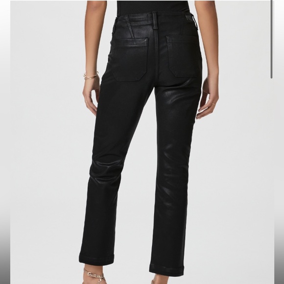 Paige mayslie straight ankle black fog luxe coating jeans - Picture 2 of 7